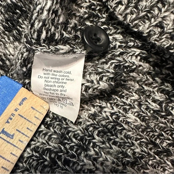 J Crew V Neck Merino Wool Blend Marled Melange Long Sleeve Cardigan M(I9 - Picture 9 of 9